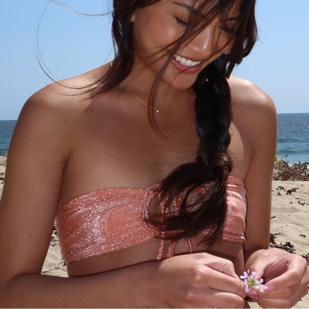 Monday Swimwear Copacabana Bikini Top in Sun Kissed Shimmer